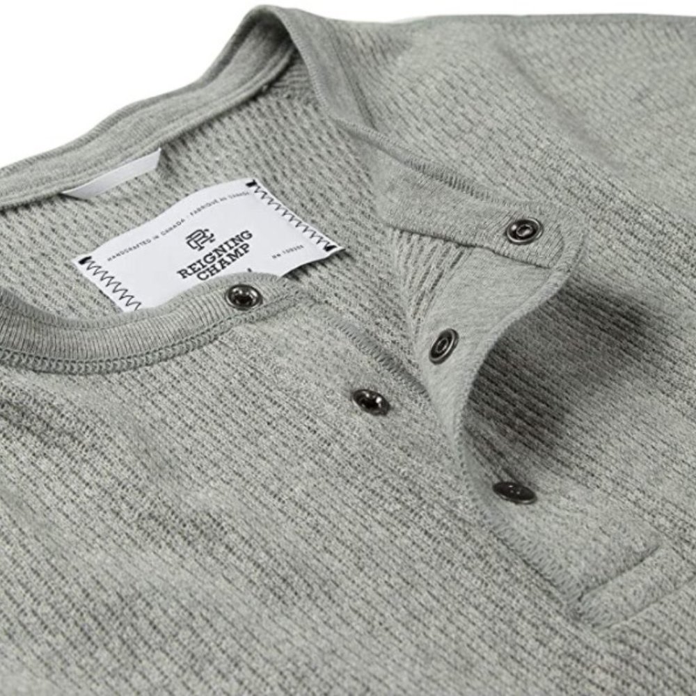 Reigning Champ (S) Henley x 2 - Navy & Grey